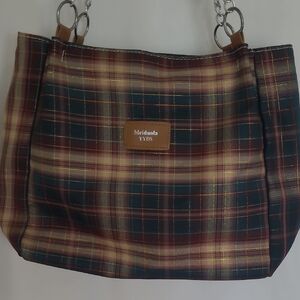 Plaid Women's Bag - Brown/Gold/Red/Green